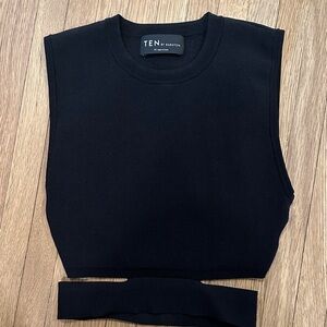 Aritzia cropped cut out top